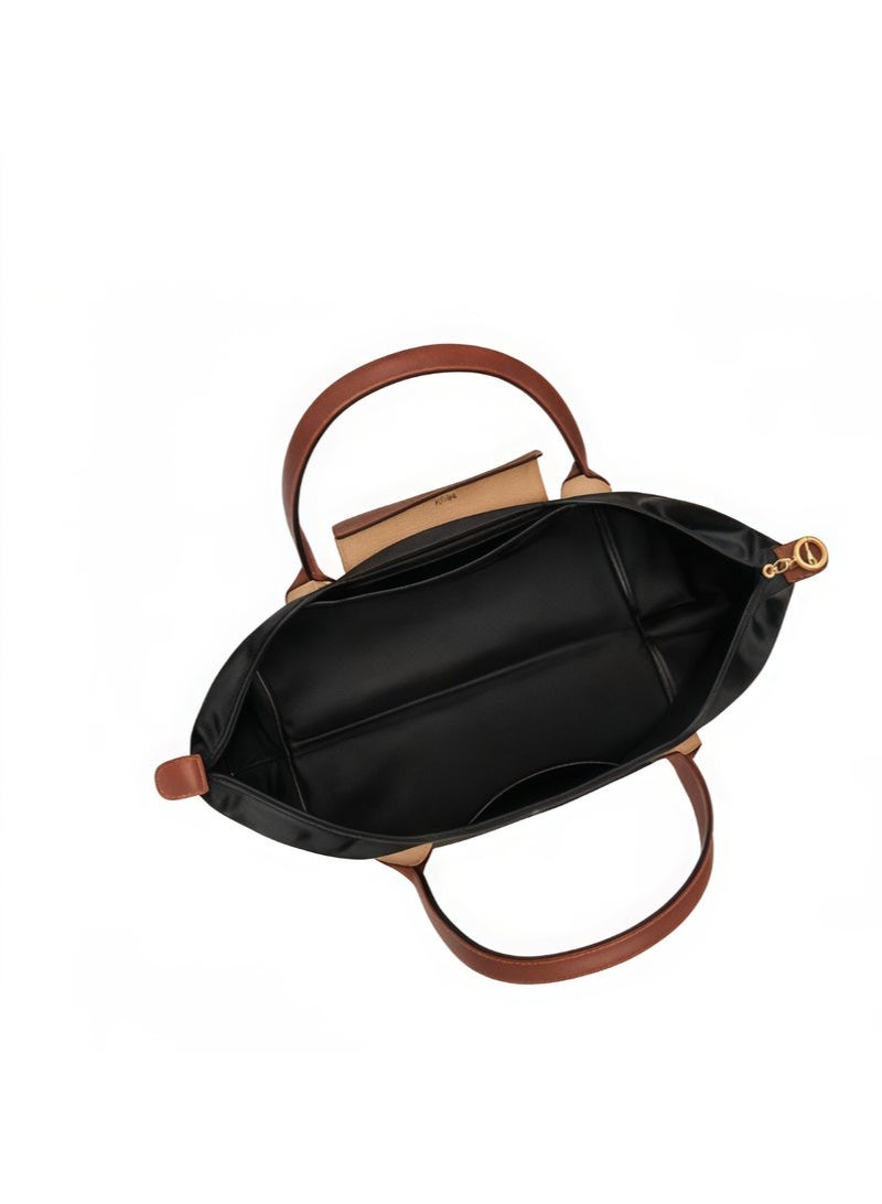 لونغشامب - حقيبة يد نسائية كلاسيكية عصرية متعددة الاستخدامات متوسطة الحجم، حقيبة تسوق وحقيبة كتف، باللون الأسود الكلاسيكي - Image 4